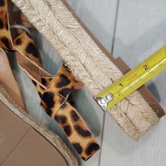NEW Madewell The Malia Espadrille Leopard Calf Hair Sandals shoes sz 10M - Picture 15 of 16